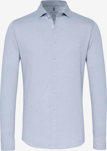 Coupe slim Chemise business DESOTO en bleu : devant