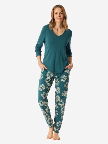 SCHIESSER Pyjama 'Modern Nightwear' in Groen