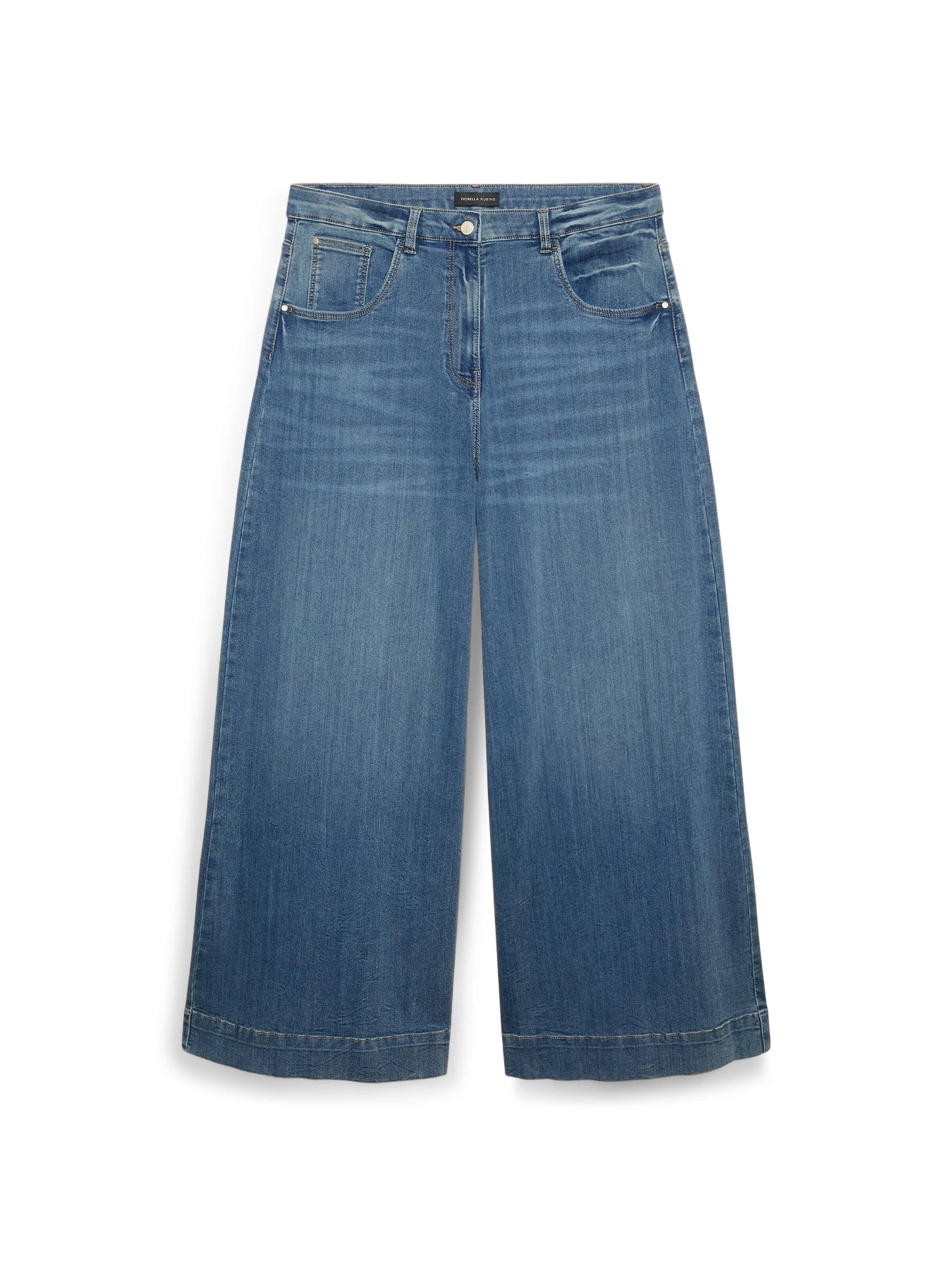 Fiorella Rubino Wide leg Jeans in Blauw: voorkant