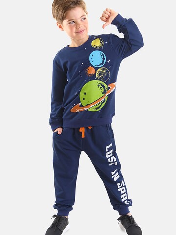 Denokids Sweatsuit 'Planets' in Blue: front