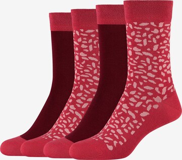 camano Socks in Red: front