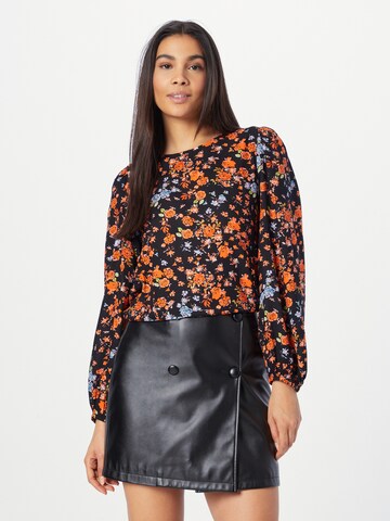 ICHI Blouse 'LEONARDIE' in Zwart: voorkant