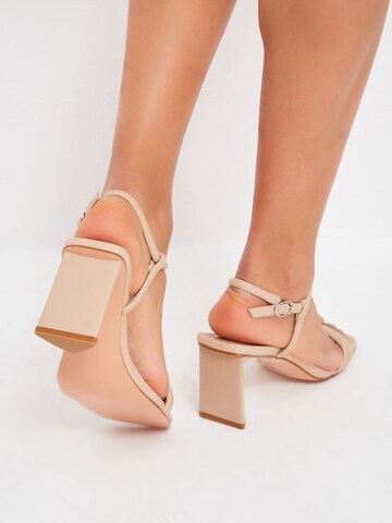 CESARE GASPARI Strap Sandals in Beige