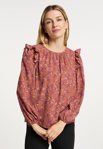 Usha Blouse in Roze: voorkant