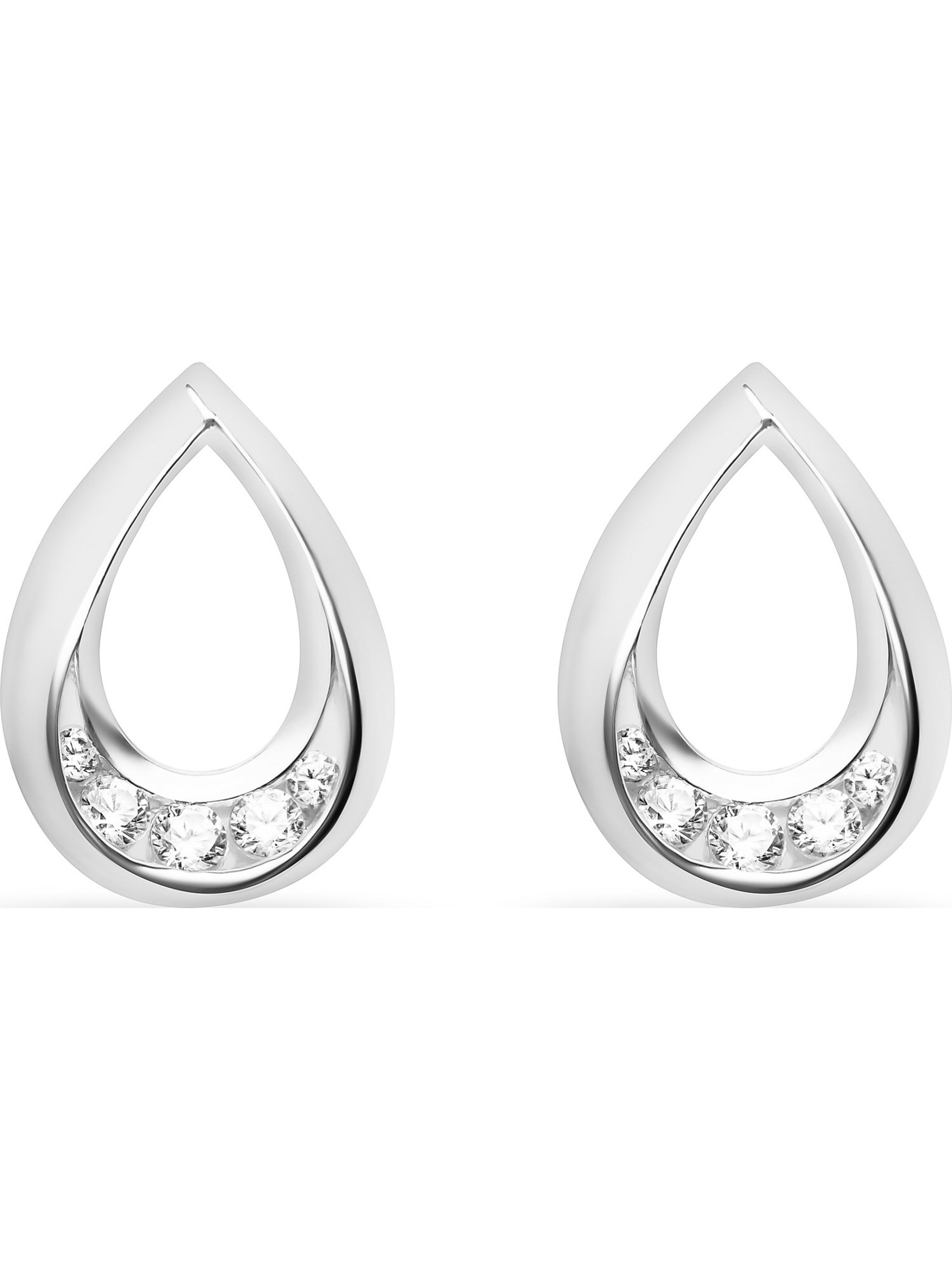 FAVS Earrings in Silver: front