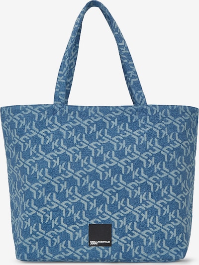 KARL LAGERFELD JEANS Μεγάλη τσάντα σε μπλε ντένιμ / μπλε παστέλ / μαύρο / λευκό, Άποψη προϊόντος