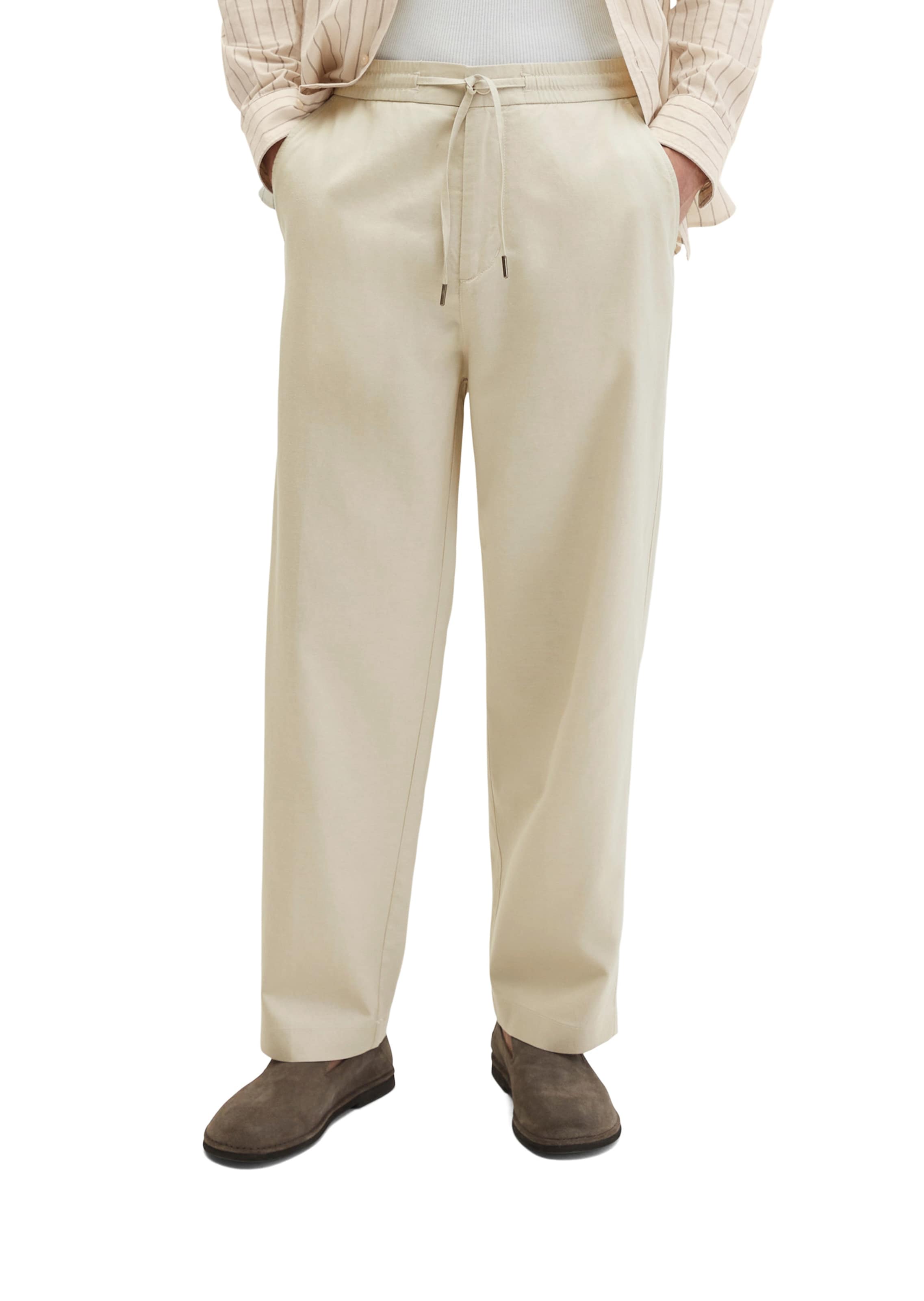 Marc O'Polo Loose fit Chino trousers 'Mossbo' in Beige