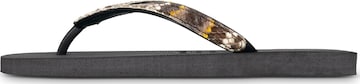 Uzurii Luxury Footwear Zehentrenner 'Python' in Schwarz: Vorderseite