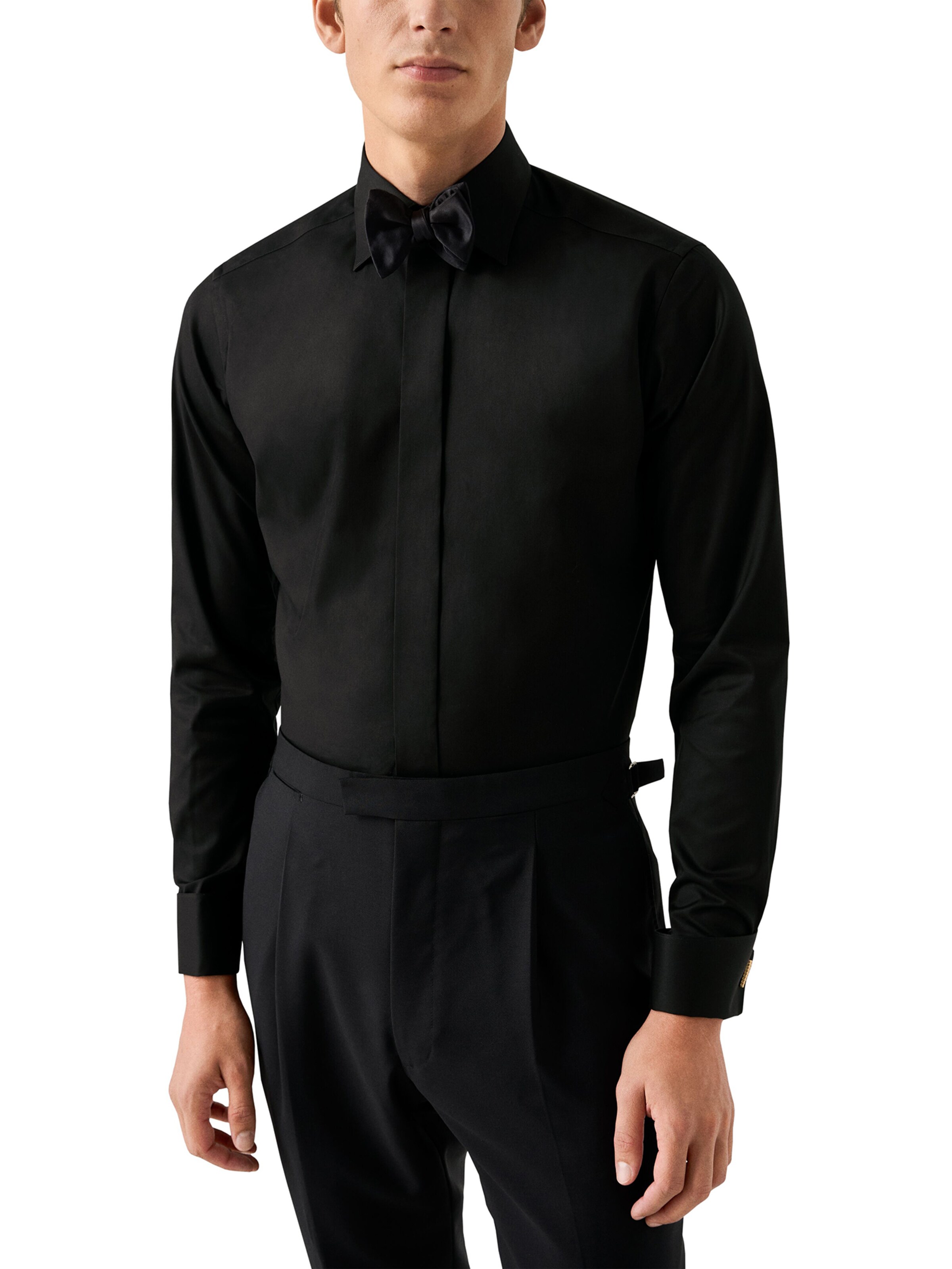 ETON Slim Fit Paita värissä musta: etupuoli