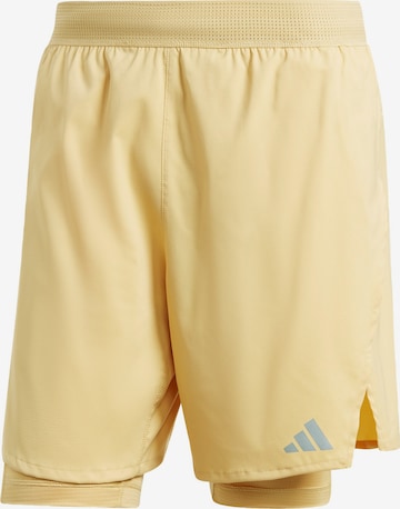 Pantalon de sport ADIDAS PERFORMANCE en beige : devant