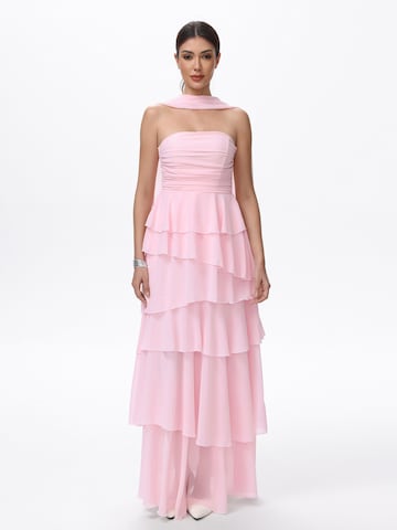 Ivory Field Dress 'Olivia' in Pink