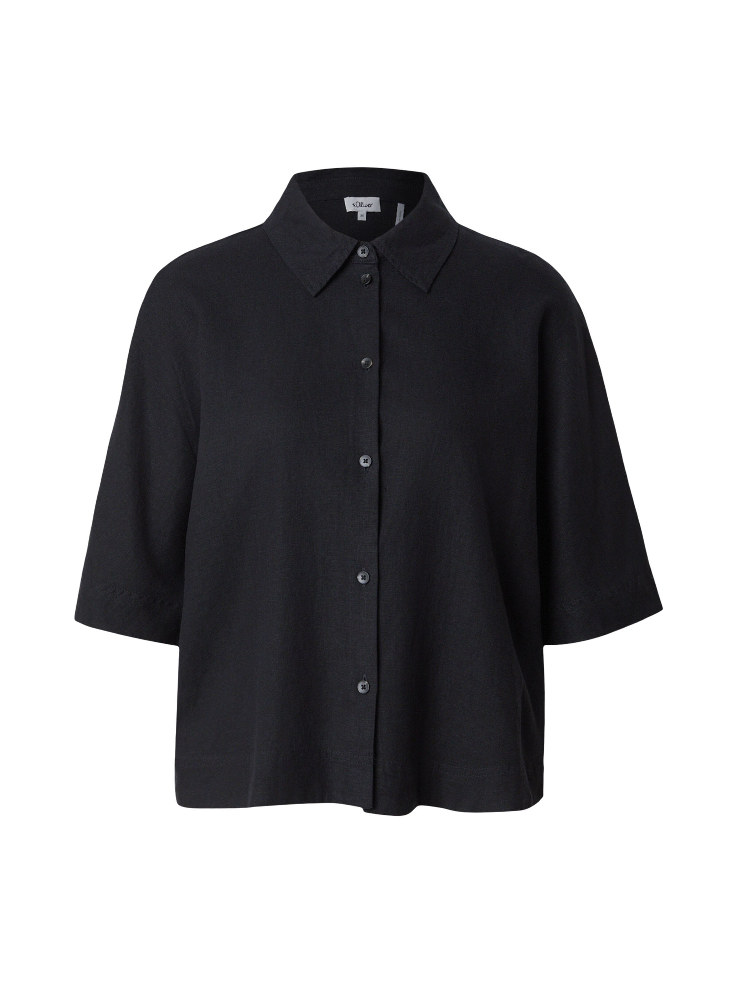 s.Oliver Blouse in Zwart: voorkant