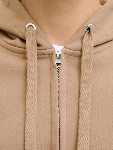 JACK & JONES Sweat jacket 'JORNORREBRO' in Brown