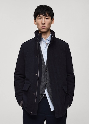 MANGO MAN Winter Coat 'Ray' in Blue: front