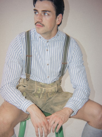 HerzSticht Trachtenshirt 'Geigelstein'‌‌‌‌‌‌‌‌ in Blau