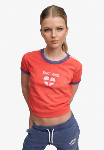 T-shirt 'Athletic Football' Superdry & Co en rouge : devant