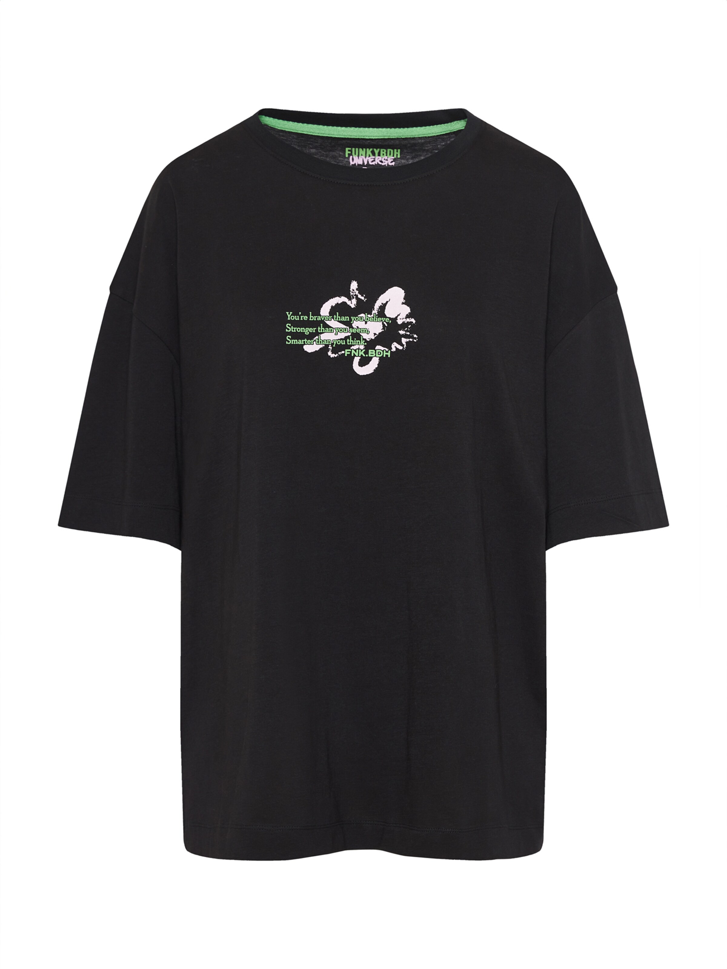 Funky Buddha T-Shirt in Schwarz: Vorderseite