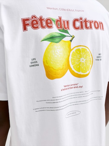 T-Shirt 'JJLEMON' JACK & JONES en blanc