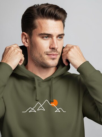 Neverless Sweatshirt 'Berg Linie'‌‌‌ in Grün