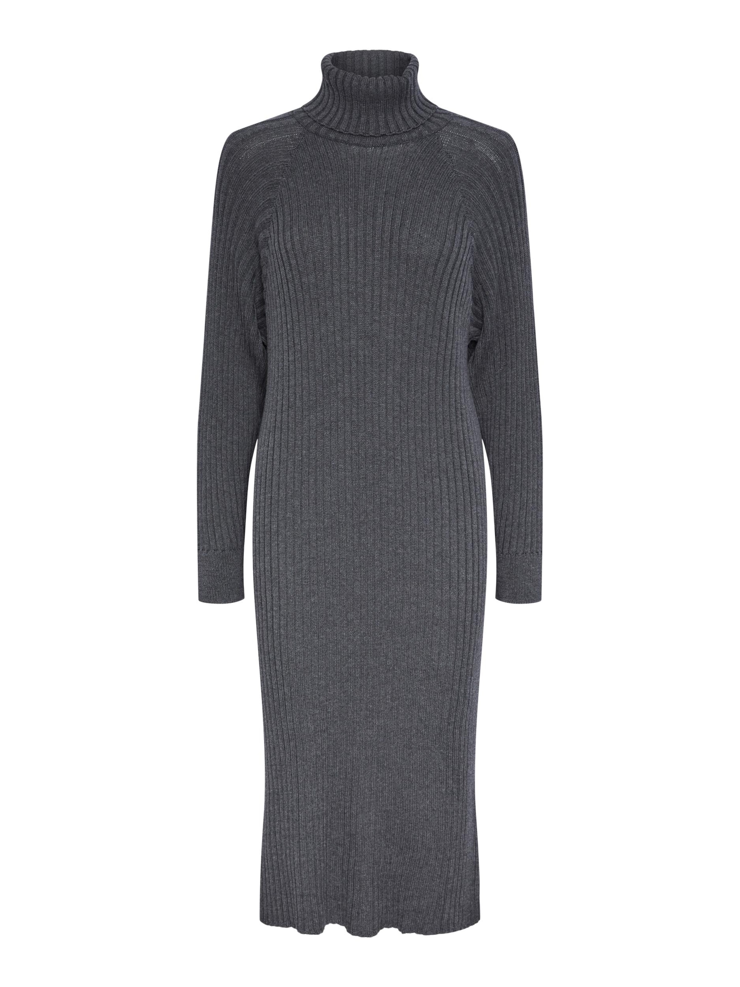 YAS Knitted dress 'Mavi' in Grey: front