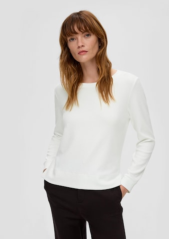 Sweat-shirt s.Oliver en blanc : devant