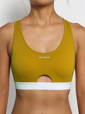 Classique Soutien-gorge de sport 'Merino Wool Sports Bra' Jelenew en jaune