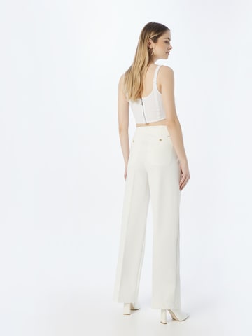 BRAX Široke hlačnice Hlače z naborki 'MAINE' | bela barva
