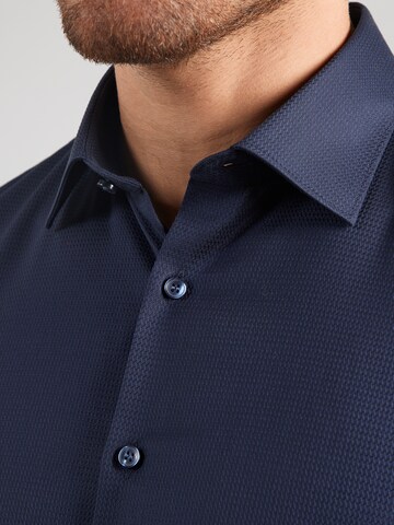 OLYMP Слим Деловая рубашка в Синий