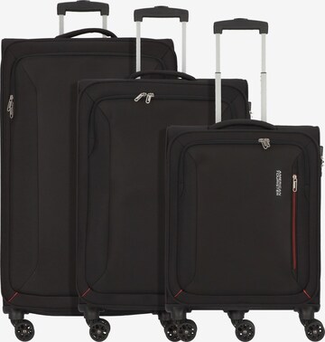 American Tourister Suitcase Set in Black: front