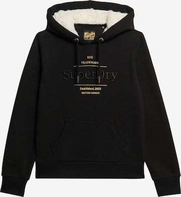 Sweat-shirt Superdry en noir : devant