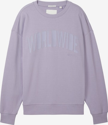 Sweat TOM TAILOR en violet : devant