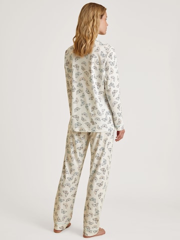 CALIDA - regular Pijama en blanco