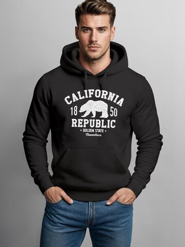 Neverless Sweatshirt 'California Republic' in Black: front