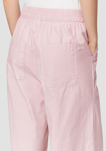 QS Wide leg Pleat-front trousers in Pink