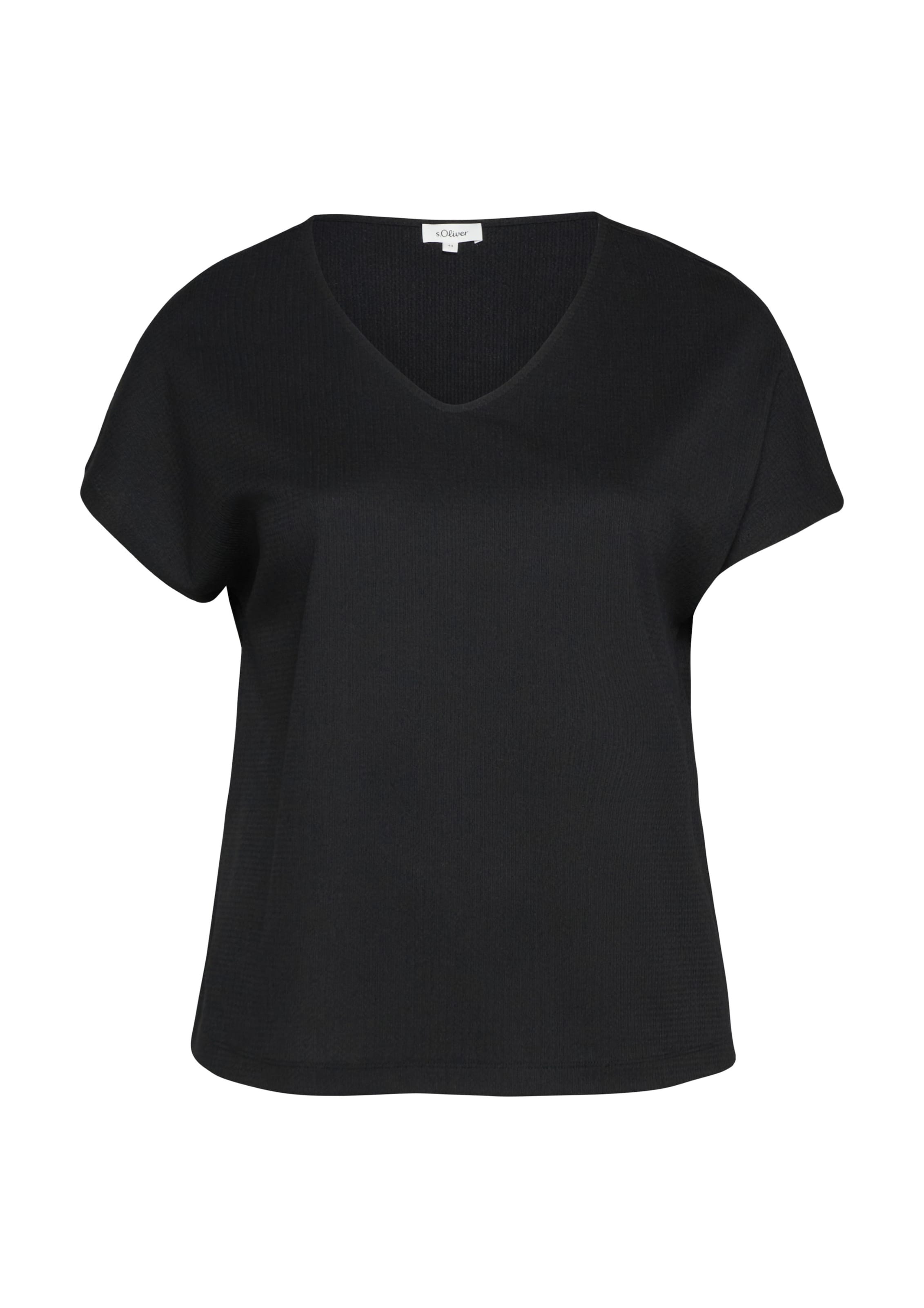 s.Oliver Shirt in Zwart: voorkant
