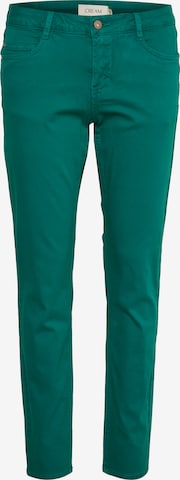 Cream Slimfit Kalhoty 'Ann' – zelená: přední strana