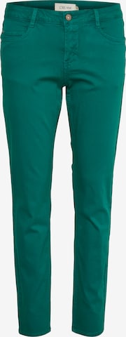 Slimfit Pantaloni 'Ann' de la Cream pe verde: față