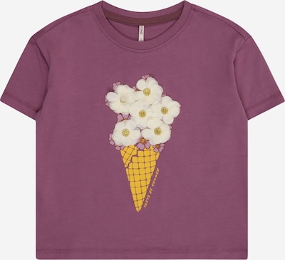 Only Mini Majica 'KMGCREAM' u zlatno žuta / ljubičasto crvena, Pregled proizvoda