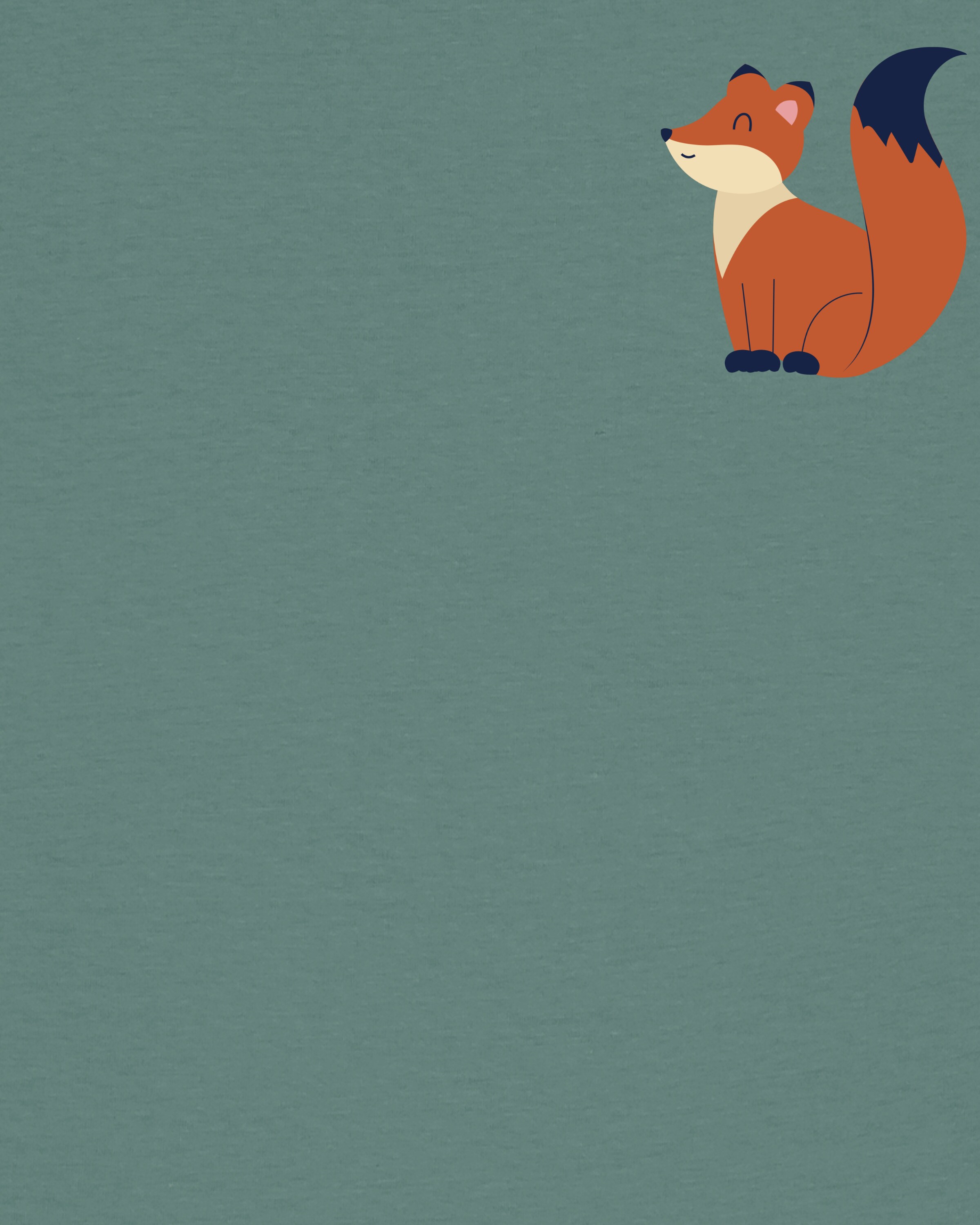 T-shirt 'Cute Fox' Watapparel en vert