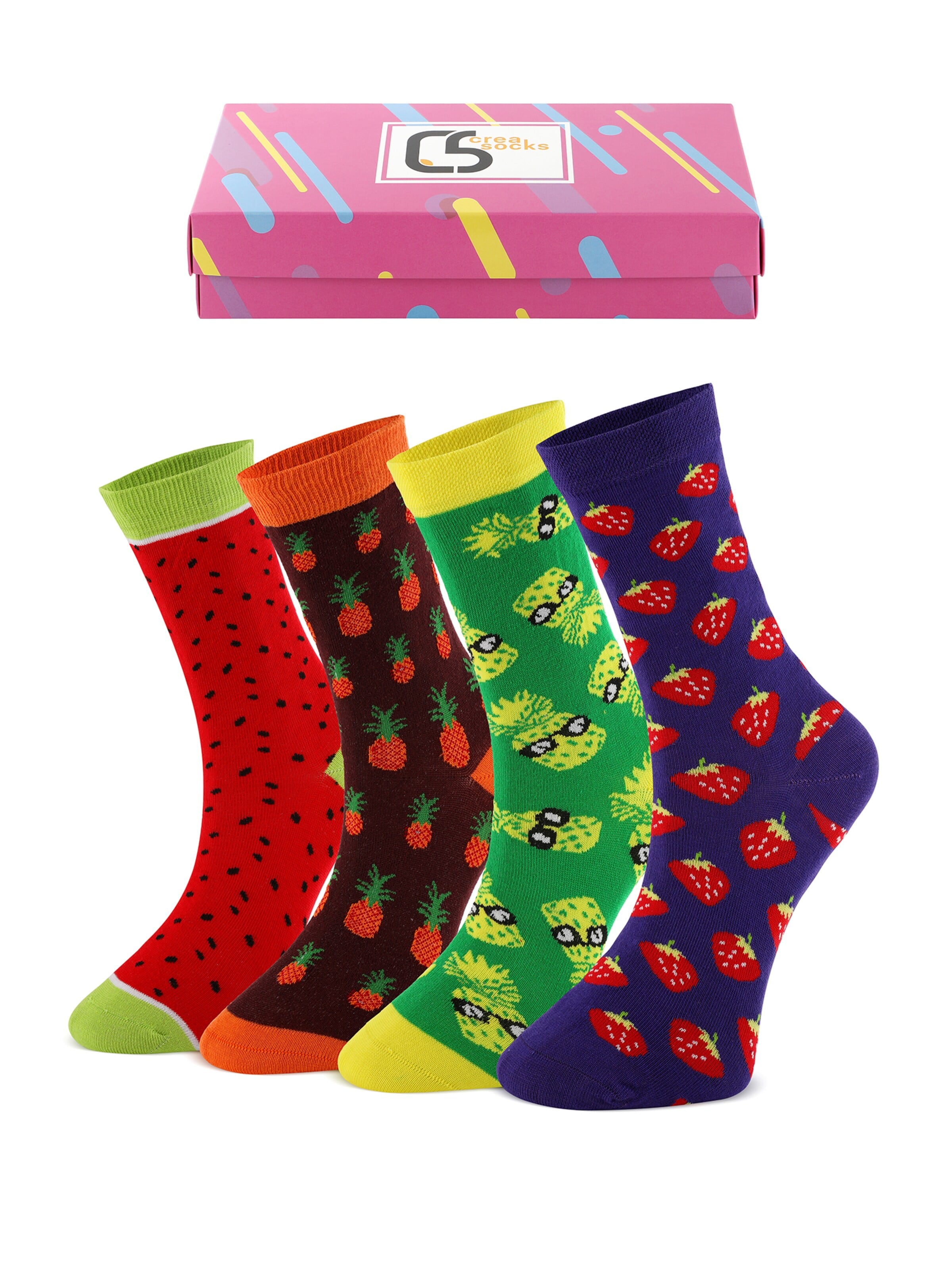 Crea Socks Sukat 'Obst' värissä monivärinen: etupuoli