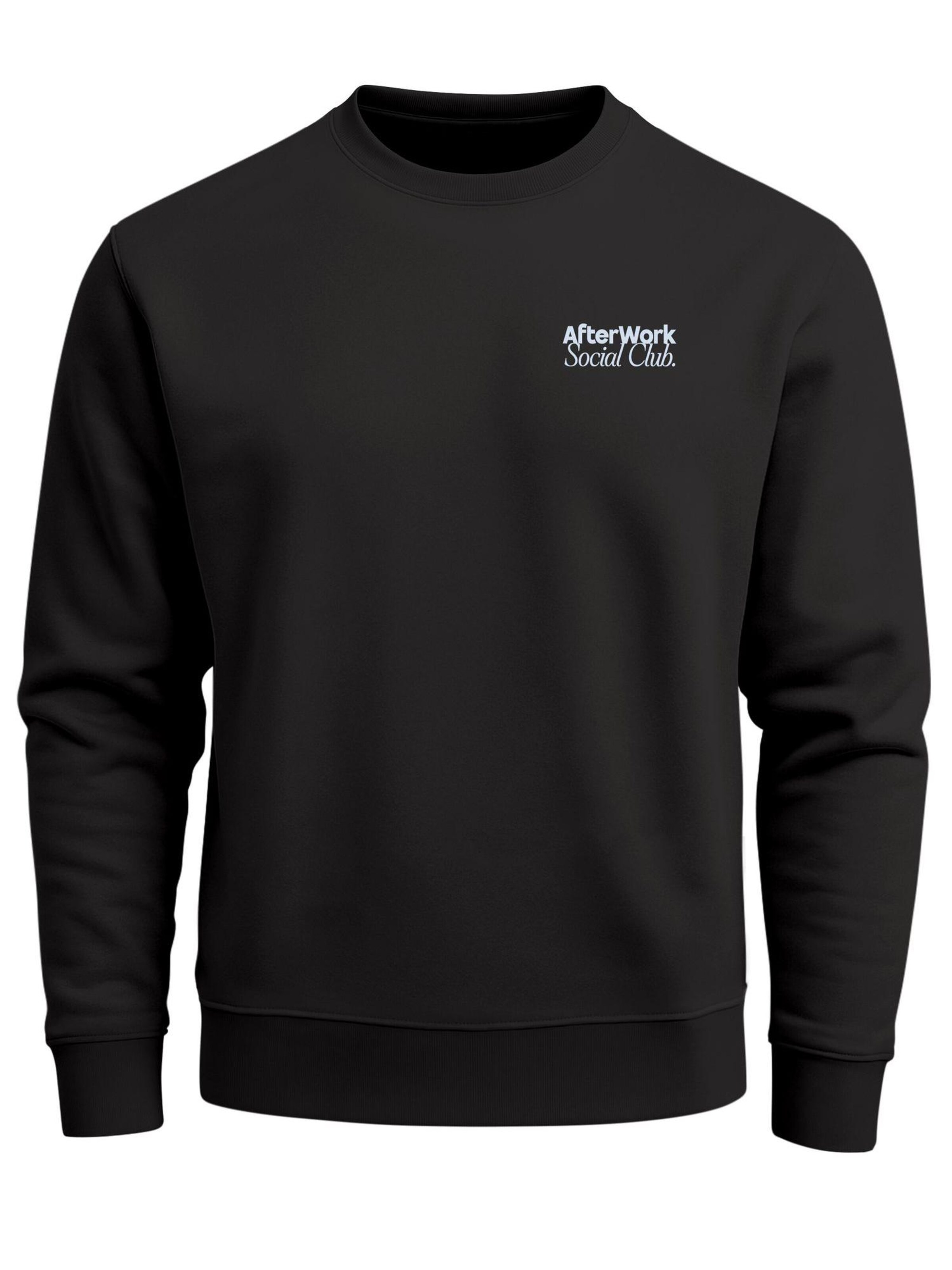 Neverless Sweatshirt 'After Work Social Club' in Black: front