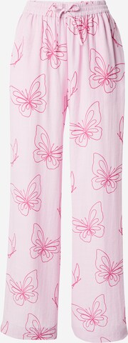 florence by mills exclusive for ABOUT YOU Loosefit Broek 'Sea Breeze' in Roze: voorkant