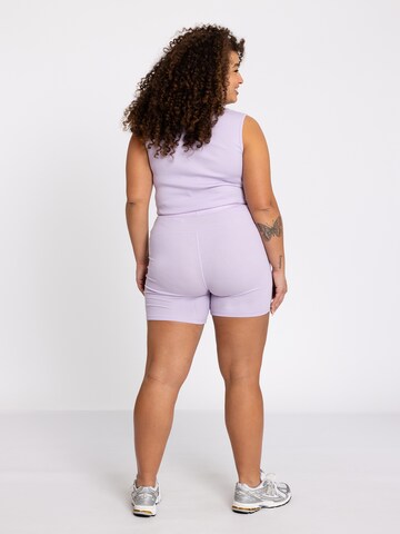 YOEK Skinny Broek in Lila