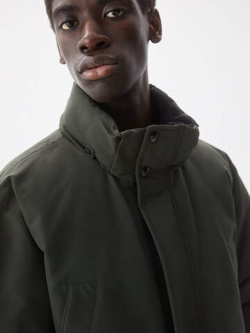 Pull&Bear Winter parka in Green