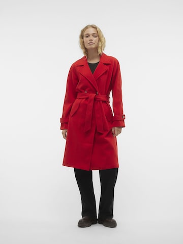 VERO MODA Between-Seasons Coat in Red