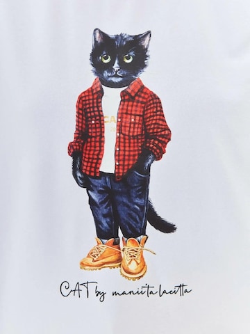 T-shirt 'Country Cat' Cat e Lolette en blanc