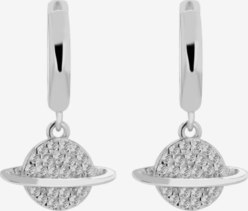 Akzent Ohrringe 'Tiara, 925 Sterlingsilber, langlebig' in Silber: Vorderseite