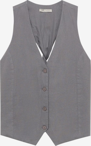 Pull&Bear Suit Vest in Grey: front