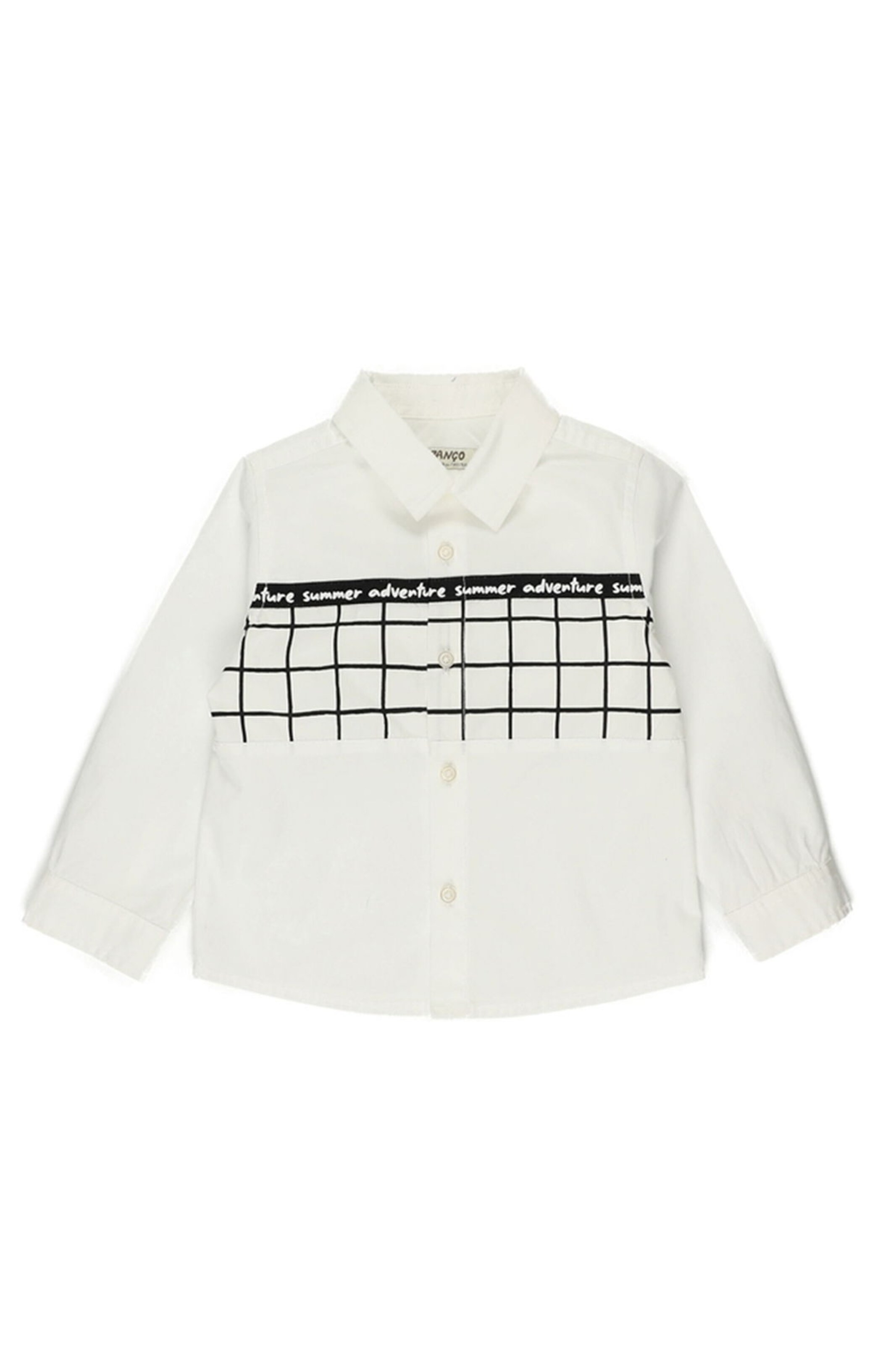 Panço Regular fit Overhemd in Wit: voorkant