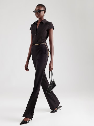 Elisabetta Franchi - Acampanado Pantalón plisado en negro